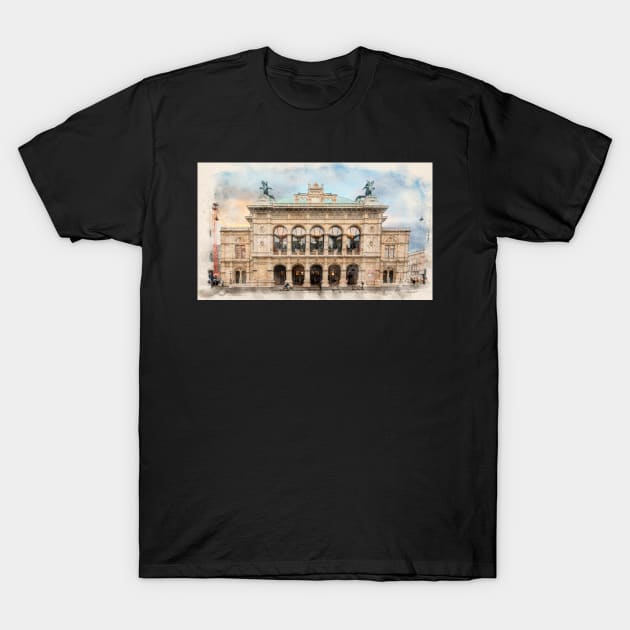 The State Opera in Vienna, Austria T-Shirt by mitzobs